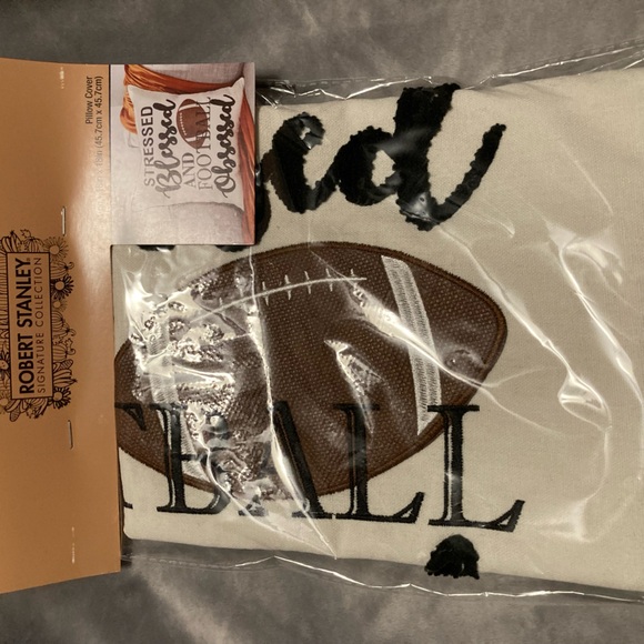 Stressed Blessed and Football Obsessed pillow cover - Picture 4 of 6